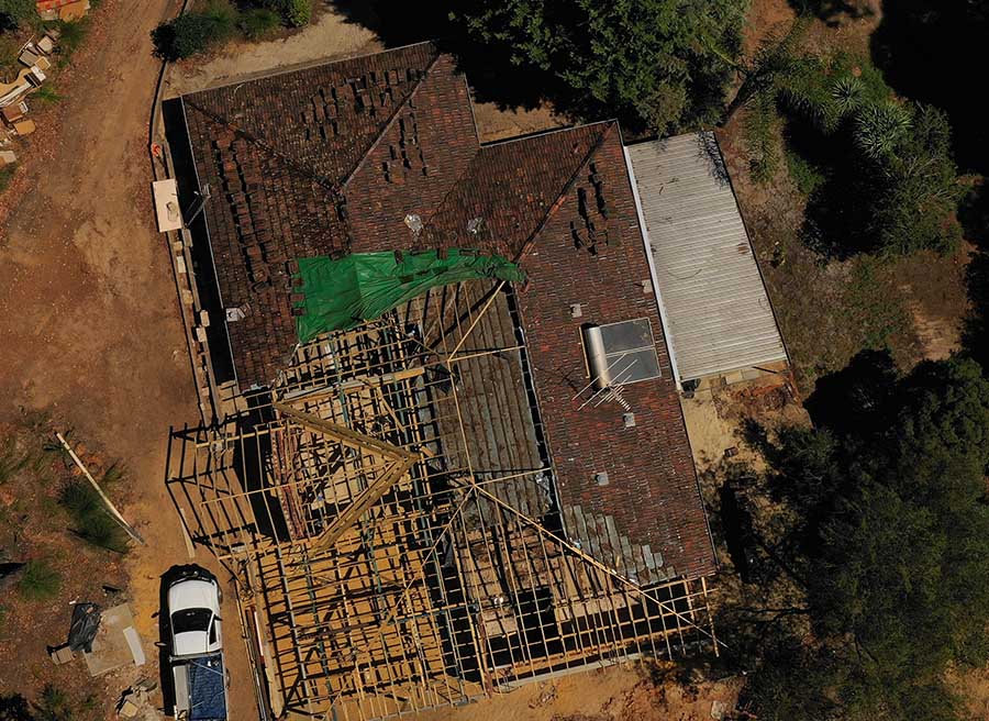 Timber framed roof extension